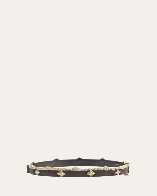 Old World Diamond Crivelli Huggie Bangle